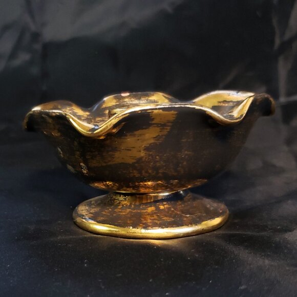 Vintage Stangl Pottery Antique Gold 22k Candlestick Holder  MCM Vintage - Picture 6 of 8